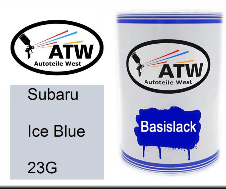 Subaru, Ice Blue, 23G: 500ml Lackdose, von ATW Autoteile West.